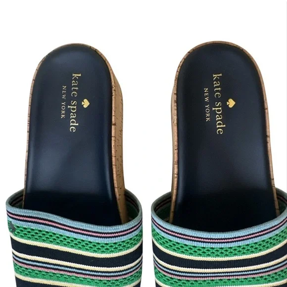 KATE SPADE NEW YORK Stripped Breeze Slide Platform Wedges - Picture 5 of 10